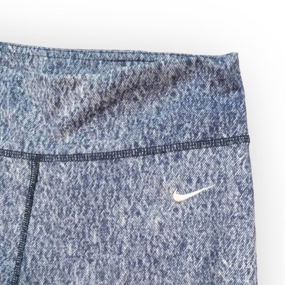 Nike Stone washed denim style leggings dry fit capris 7/8 length small - Picture 5 of 8